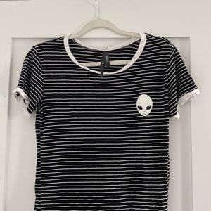 Luna Chix striped alien top